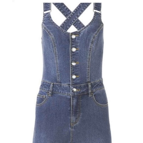 Venus Plus denim size skinny leg overalls CUTE!! size 20 NEW!! - Picture 5 of 7